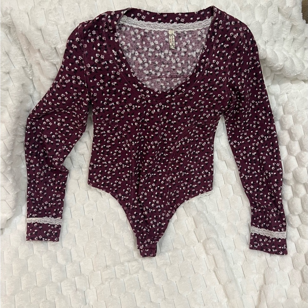 NWOT Free People Intimately Floral Bodysuit